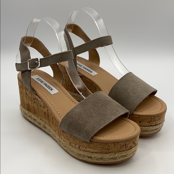 Steve Madden Shoes - STEVE MADDEN PRIMA TAN SUEDE WEDGE